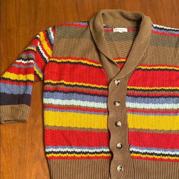 OC Order Plus Multi Stripe Boxy Cardigan - Picture 2 of 5